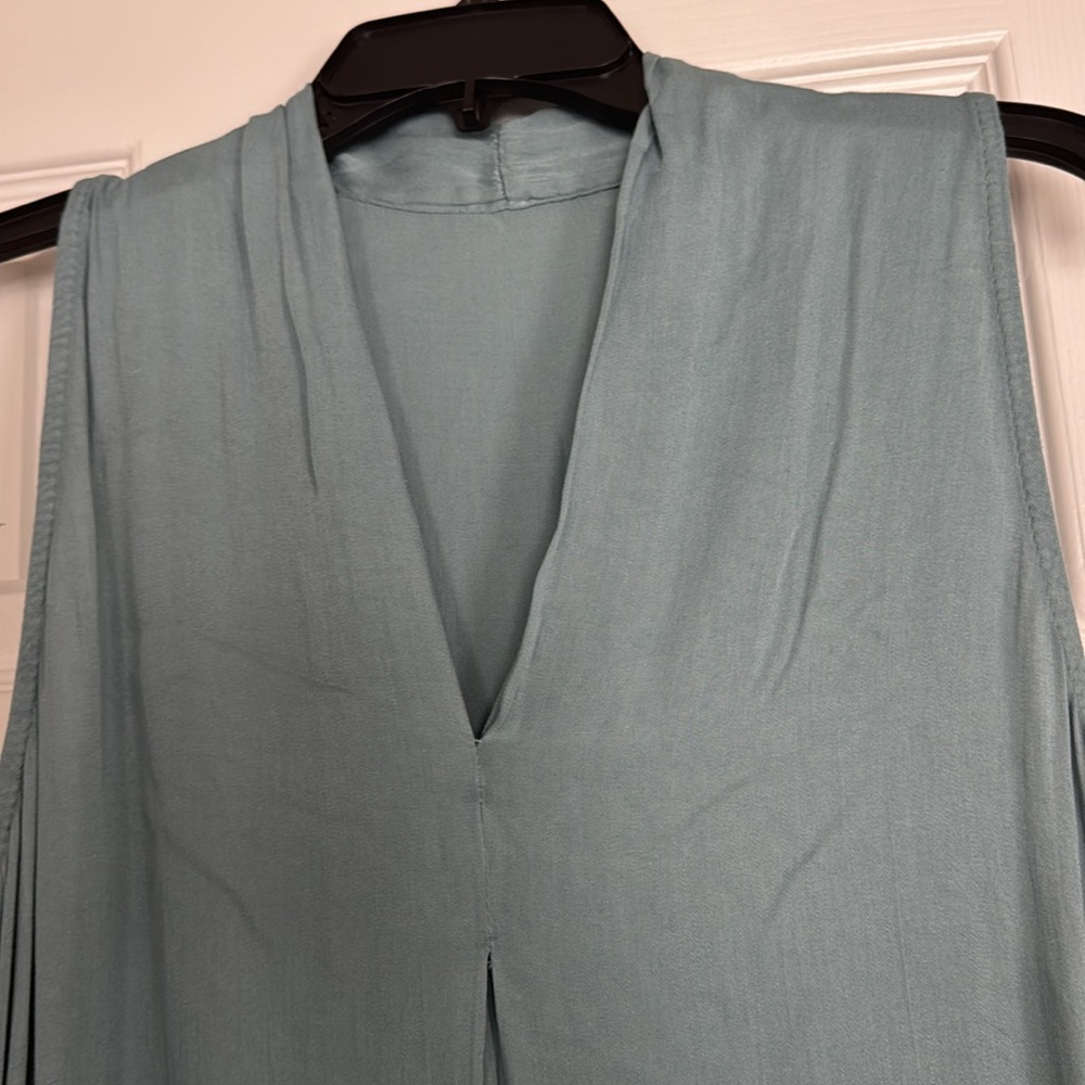 Jade color summer dress - Picture 2 of 9